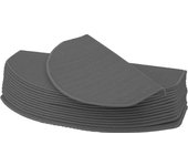 Juego de 15 peldaños de escalera protección antideslizante para escaleras 65x25cm semicircular gris 04_0000018