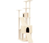 Torre para muebles de árbol para gatos, juguete para trepar, rascador, plataforma para trepar con postes 02_0022507