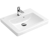 Lavabo villeroy & boch lavabo de mano subway 500x400mm, 1 agujero para grifo, con rebosadero, 73155g01, color: blanco