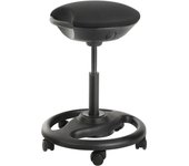 Taburete de trabajo dinámico silla de oficina giratoria ergonómica con ruedas asiento extra ancho inclina 12_0001457