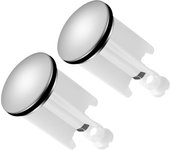 Tapón de fregadero universal, tapón de desagüe, tapón de fregadero ajustable, ø 40 mm, 2 piezas, blanco