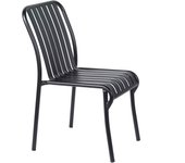 Silla de jardín de aluminio de diseño color negro