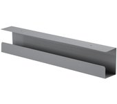 Canaleta pasacables horizontal para escritorio, largo 60 cm, gris