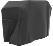Funda oxford negra para barbacoa, resistente a la intemperie, con cierres de velcro para parrillas rectangulares de 124 x 61 x 91 cm