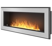 Chimenea de bioetanol frame 1200 simplefire empotrada en acero inoxidable con cristal