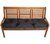 Cojín de asiento para banco de jardín 120x50cm, cojín de banco, cojín para muebles de jardín, cojín de suelo, exterior/interior, antracita