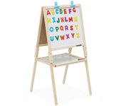 Pizarra de madera de doble cara para niños, kiddo, natural, 48.5x49x95.5 cm