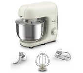 Moulinex bake essential robot de cocina, bol 4,8 l, kit de repostería, 800 w, blanco qa160110
