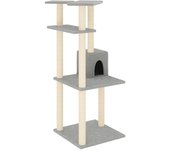 Torre de muebles para gatos, juguete para trepar, rascador, plataforma para trepar con postes rascadores 02_0022557
