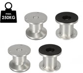 4x patas de mesa de horquilla patas de mesa de metal patas de muebles patas de horquilla negras 3 barras, 30 cm