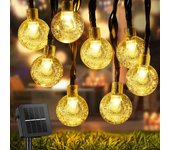 Guirnalda de luces solares para exteriores, decorativa, 12 m, 100 led