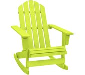 Maison exclusive - silla mecedora de jardín adirondack madera maciza abeto verde