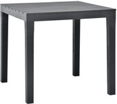 Mesa de jardín antracita 78x78x72 cm plástico vidaxl