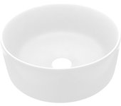 Fregadero redondo luxury diámetro 40 cm 40x15 cm cerámica blanca mate 02_0002751