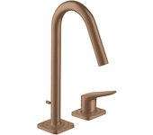 Hansgrohe axor citterio m mezclador de 2 agujeros para lavabo 160 con juego de desagüe, 34132310, color: brushed red gold