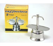 Cafetera marca piazza en acero inoxidable expr 2 caños 2 tazas