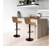 Taburete ajustable snas tortora con base negra 45x55x90 cm
