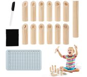 Kubb, juego finlandés de madera kubb, bolsa de transporte, adultos niños, jardín, camping, naturaleza
