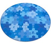 Alfombra infantil puzle círculo azul circulo 100 cm