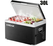 Nevera portátil con compresor eléctrico de 12/24 v, 230 v y 30 l para coche, ideal para camping en casa.