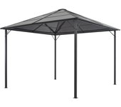 Vidaxl cenador con tejado aluminio 3x3 m antracita