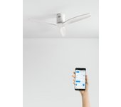 Wind calm natural wood - ventilador de techo 40w ø132 cm silencioso 100% madera con wifi y mando a distancia