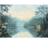 Papier peint panoramique intissé 3d forêt nature 250x175 cm - colle inclus - xxl moderne papier peint pour chambre salon