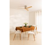 Wind calm natural wood - ventilador de techo 40w ø132 cm silencioso 100% madera con mando a distancia