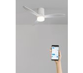 Wind calm line - ventilador de techo 40w silencioso ø132 cm 100% madera con wifi y mando a distancia