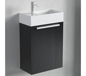 Mueble de baño suspendido con lavabo 40 cm roble negro - lomazoo bombay