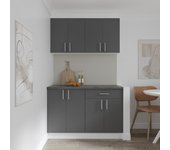Set cocina haaus karo v2, antracita/blanco, encimera thermo 28 mm, l 120 cm