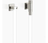 Dornbracht performing watertube kneipp curva de conexión a la pared con válvula, con soporte para manguera, 27821979-06, color: platino cepillado