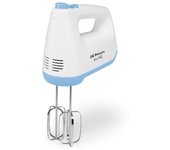 Orbegozo batidora amasadora de mano ba 3750, permite batir, mezclar y amasar, 6 niveles de velocidad + turbo, varillas de acero inoxidable, 400 w