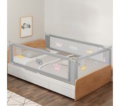 Barandilla de cama extra ancha de 200 cm, protector de cama para niños pequeños, accesorio de dormitorio para niños y niñas.