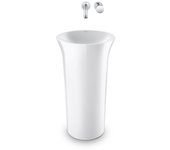 Lavabo independiente tulip blanco, ancho 500mm, sin agujero para grifo, sin rebosadero, 27035000701, color: blanco