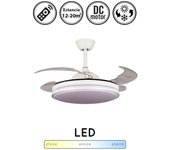Ventilador de techo con luz dc bior blanco