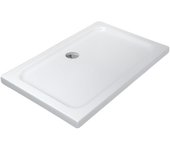 Plato de ducha antideslizante 120x80 cm, blanco