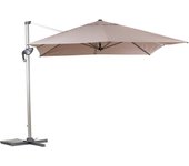 Hespéride - sombrilla rectangular ecuador deportada de aluminio y poliéster de 4 x 3 m color topo