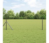 Vidaxl cerca hexagonal gris 1x50 m acero