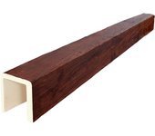 Viga imitación madera 21cm de ancho x 23cm de alto x 3m de largo color nogal decorativa de poliuretano vu0013-n
