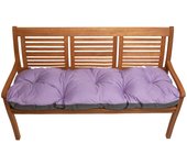 Cojín de asiento para banco de jardín 120x50cm, cojín de banco, cojín para muebles de jardín, cojín de suelo, exterior/interior, violeta claro
