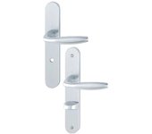Juego de puerta sobre placa nueva york condena wc anodizado plata f1 - 1810/300m - entr.195mm - 3282251