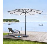 Hespéride - sombrilla rectangular basculante maluvia blanca 3,5m