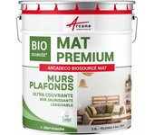 Pintura mate para pared y techo: arcadeco biosourcé mat - 2.5 l (+ ou - 30m² par couche) gris tele 4 - ral 7047 - arcane industries