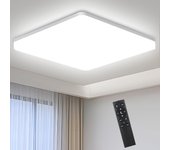 Lovhaus lámpara de techo led regulable de 24w, lámpara para baño ip54 a prueba de agua con control remoto, iluminación de techo 2400lm 3000-6500k