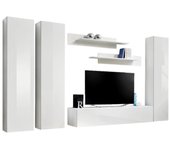 Mueble para tv fly c1 diseño, color blanco brillante. mueble colgante moderno y de moda para su sala de estar.