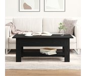 Mesa de café vidaxl negra de roble, 102x55x42 cm, de madera de ingeniería
