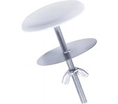 Tapa orificios para fregadero gama pro pellet ø 50 mm espesor 10 mm zamak epoxi blanco con junta de estanqueidad