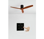 Wind calm natural wood - ventilador de techo 40w ø132 cm silencioso 100% madera con controlador de pared y mando a distancia
