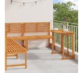 Vidaxl conjunto de comedor de jardín de acacia de 4 piezas